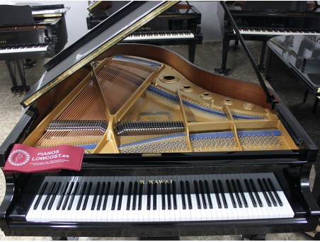 Piano cola KawaI KG3. 186cm. Nº serie 1.654.000. Negro. TRANSPORTE GRATUITO.